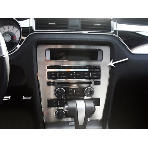 Center Dash Trim Overlay For 2010-2014 Ford Mustang - Brushed