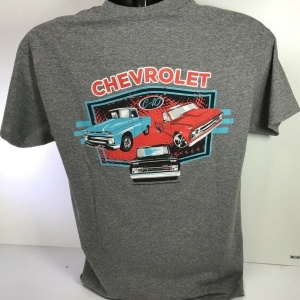 Chevrolet C10 T-Shirt - Gray w/ Multiple Generations Pickup Trucks (Licensed)