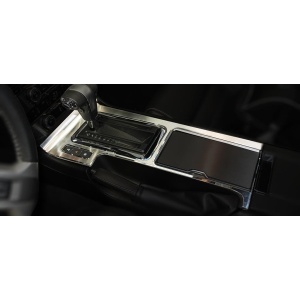 Center Console Trim Panel Overlay For 2011-2014 Ford Mustang - Brushed