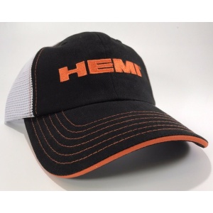 Dodge Hemi Hat - Black with White Mesh