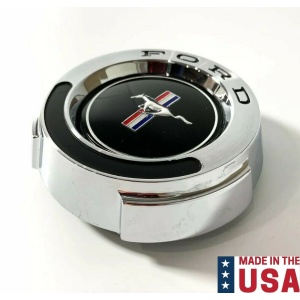Chrome T-5 Pony Emblem Gas Cap w/ Cable For 1965-1966 Ford Mustang