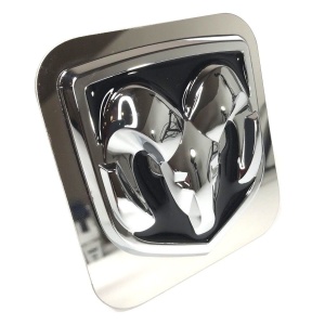 Dodge Ram Tow Hitch Cover - Black & Chrome