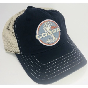 Ford Shelby Cobra Mustang Hat - Blue with Khaki Mesh