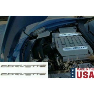 Brushed Stainless Fuel Rail Letters Inserts For 2014-2019 Chevy C7 Corvette