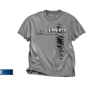 Ford 150 Truck T Shirt - Heathered Gray with F150 Powered by Ford Emblem