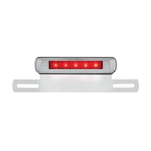Universal LED 3rd Brake Light / Tail Light with Bracket - Chrome Art Deco