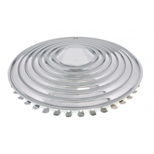 Ripple Starburst Hubcaps - Chrome Plated 14"-15" (Set of 4)