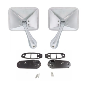 Pair Chrome Exterior Rearview Mirrors for 1970-1972 Chevy & GMC Pickup Trucks