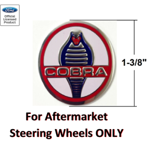 Classic Snake Steering Wheel Horn Button Insert Decal For Shelby Cobra - 1 3/8" - GoodSpeedUSA