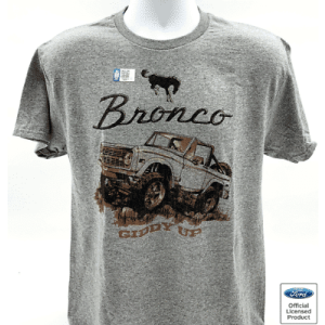 Ford Bronco Gray T-Shirt – 1st Generation 1966-1977 Emblem