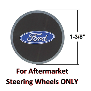 Ford Oval Round Steering Wheel Horn Button Insert Decal - 1 3/8" - GoodSpeedUSA