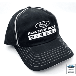 Ford Powerstroke Diesel Hat – Black w/ Gray Stitching & Oval Emblem