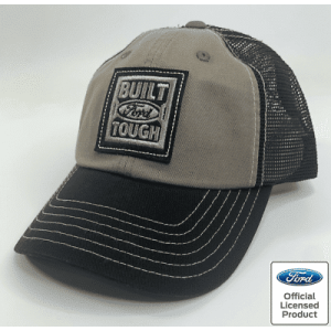 Hat / Cap – Gray w/ Black Mesh & “Built Ford Tough” Emblem / Logo