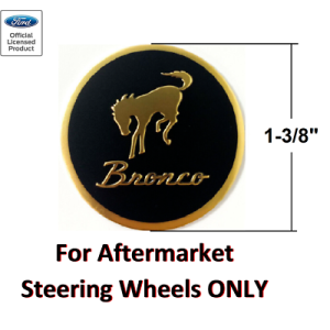 Classic Steering Wheel Horn Button Insert Decal For Ford Bronco - 1 3/8" - GoodSpeedUSA