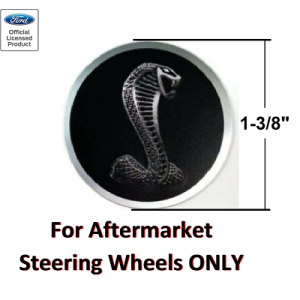 Shelby Cobra Tiffany Snake Steering Wheel Horn Button Insert Decal - 1 3/8" - GoodSpeedUSA
