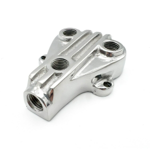 3 Port Polished Triangle Finned Fuel Distribution Log / Block For Hot Rods - GoodSpeedUSA