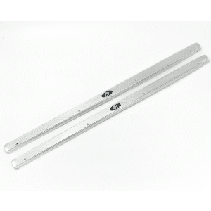 Pair Door Sill Scuff Plates Decals & Screws For 1955-1957 Chevy Bel Air 2-Door - GoodSpeedUSA