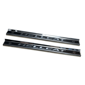 Door Sill Plates Carbon Fiber Stainless Steel For 2015-2023 Challenger Hellcat - GoodSpeedUSA