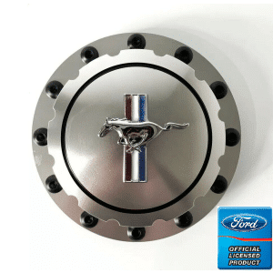 Billet Twist On Style Gas Cap w/ Tri-Bar Pony Emblem For 1964-1973 Ford Mustang - GoodSpeedUSA