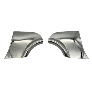Pair Stainless Steel Fender Skirt Scuff Trim Pads For 1956 Chevy Full Size - GoodSpeedUSA