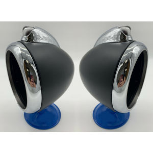 Pair Guide 682-C Style Headlight Buckets w/ Chromed Amber Turn Signal - GoodSpeedUSA