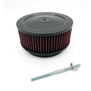 Black 6 3/8" Air Cleaner Assembly Washable For 4BBL Barrel Carb Carburetor