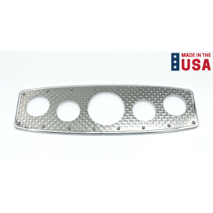 Engine Turned B-24 Bomber Series 5 Gauge Custom Stainless Dash Panel - 16" x 5" - GoodSpeedUSA
