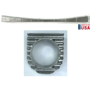 Finned Under Dash Single 1 Gauge Panel w/ Mount For 1929-1932 Ford - Unpolished - GoodSpeedUSA