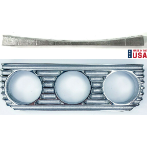 Finned Under Dash Triple 3 Gauge Panel w/ Mount For 1929-1932 Ford - Polished - GoodSpeedUSA