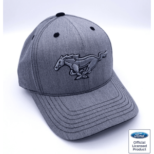 Ford Mustang Hat – Gray Heather Twill w/ Pony Emblem