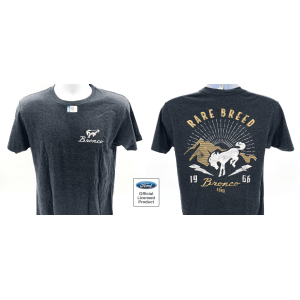 Ford Bronco “Rare Breed” T-Shirt – Gray w/ 1st Generation Emblem