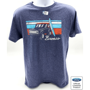 Ford Bronco Heather Blue T-Shirt – Red, White & Blue Surfboard Scene