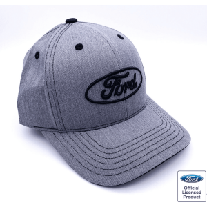 Ford Hat / Cap – Gray Heather Twill w/ Oval Logo