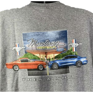 Ford Mustang T-Shirt Then & Now Cruise-In Scene