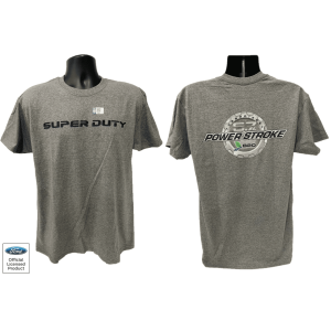 Ford Super Duty Gray T-Shirt – 6.7L Powerstroke Diesel Emblem