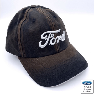 Ford Script Hat / Cap – Black Chemical Washed w/ Logo