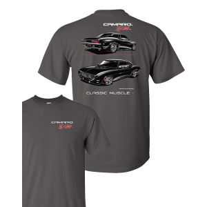 Chevy Camaro Z/28 T-Shirt - Gray w/ Black Cars & Emblem (Licensed)