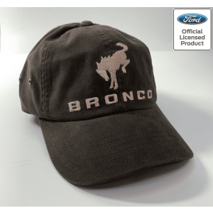 New 2021 Ford Bronco Hat - Brown w/ Embroidered Tan Bronco Emblem & Script
