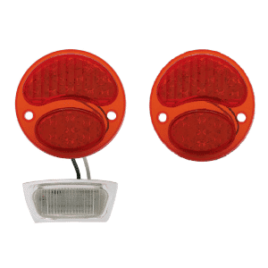 Pair of Ford Model A Tail Light 6V LED Conversion Inserts - Driver & Passenger Side - 1928-1931