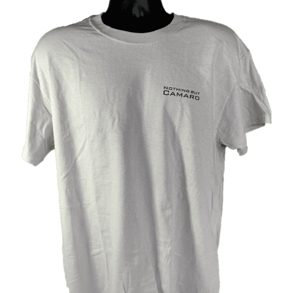 Chevy Camaro T-Shirt w/ Six Generations of Cars & Emblems - Light Gray