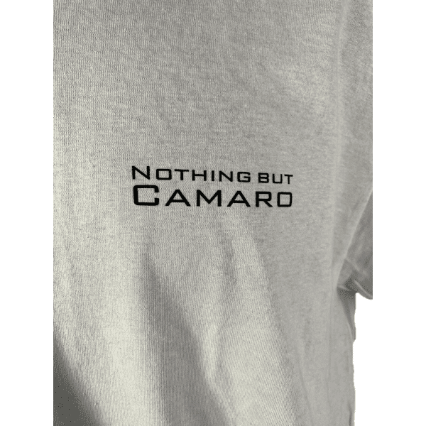 Chevy Camaro T-Shirt w/ Six Generations of Cars & Emblems - Light Gray