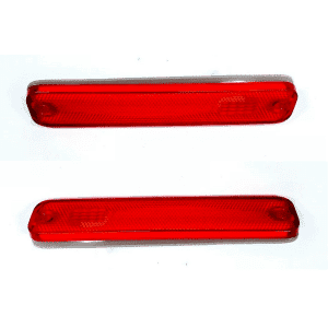 Pair Rear Red Side Marker Light Lamp Assemblies for Ford Truck, Bronco, & Van
