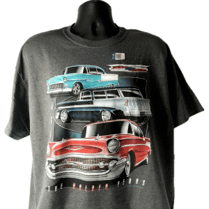 Chevrolet Tri-5 T-Shirt Gray w/ Bel Air, 210, 150 "The Golden Years"