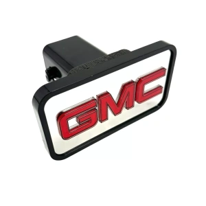 Red, GMC Logo ABS Tow, Hitch Cover